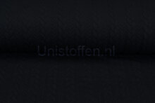 Gebreide kabel jacquard stof Zwart