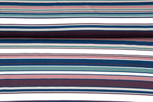 Katoenen Tricot bedrukt stripes oudroze-mint-petrol