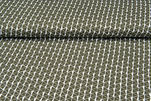 Katoenen Tricot bedrukt diamond legergroen