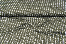 Katoenen Tricot bedrukt diamond legergroen