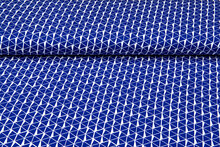 Katoenen Tricot bedrukt diamond kobaltblauw