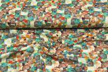 Katoenen Tricot bedrukt digitaal fantasy multicolor