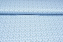 Katoenen Tricot bedrukt fantasy mint-blauw