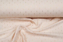 Katoenen mousseline bedrukt Foil Rectangle beige-goud