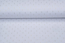 Katoenen mousseline bedrukt Foil Rectangle wit-goud