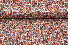Viscose bedrukt camo watercolor pique roest-rood