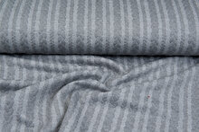 Gebreide kabel jacquard stof grijs melee