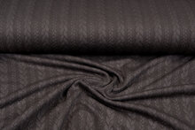 Gebreide kabel jacquard stof bruin