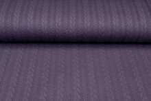 Gebreide kabel jacquard stof mauve