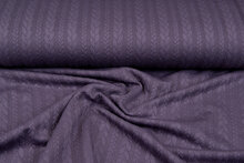 Gebreide kabel jacquard stof mauve