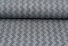 Gebreide stof zigzag grijs-lichtgrijs