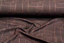 Gebreide stof retro stripes bruin
