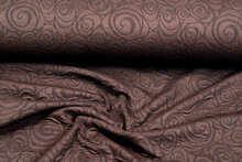 Gebreide stof retro twill bruin