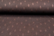 Gebreide stof dots bruin