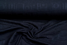 Gebreide stof retro stripes zwart