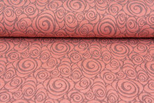 Gebreide stof retro twill zalmroze