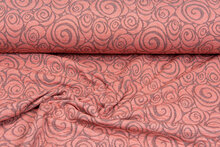 Gebreide stof retro twill zalmroze