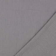 Baumwoll Musselin bedruckt dobby grau