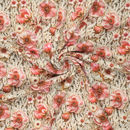 Alpenfleece bedrukt rope with flowers 1