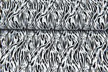 Viscose jersey crepe zwart-wit