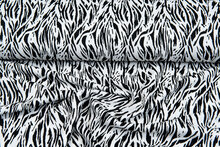 Viscose jersey crepe zwart-wit