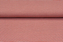 Katoenen Tricot strik retro rood-oranje