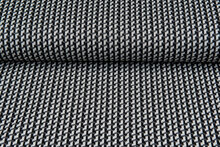 Gebreide Jacquard stof zwart-grijs