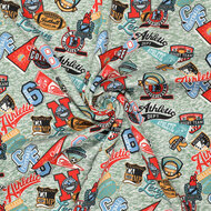 Alpenfleece bedrukt football athletics groen