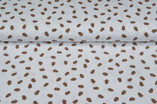 Baumwolljersey bedruckt acorn off-white