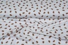 Baumwolljersey bedruckt acorn off-white