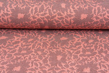 Gebreide Jacquard stof autumn leaves zalmroze