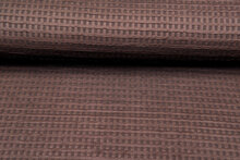 Gebreide Jacquard stof wafel bruin