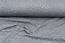 Gebreide Jacquard stof little dropps grijs-lichtgrijs