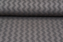 Gebreide Jacquard stof zigzag zilvergrijs-taupe