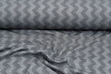 Gebreide Jacquard stof zigzag grijs-lichtgrijs