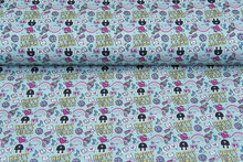 Lizenz Baumwoll Popeline Bedruckt Trolls rainbow-mint