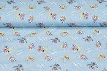 Lizenz Baumwoll Popeline Bedruckt Doraemon mint