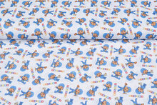 Lizenz Baumwoll Popeline Bedruckt Pocoyo blau-weiss