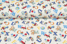 Flanellstoff letters hellgelb