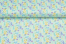 Flanellstoff numbers hellgr&uuml;n