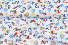 Flanellstoff letters weiss