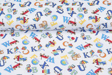 Flanellstoff letters weiss