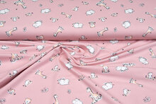 Baumwolljersey bedruckt baby animals rosa