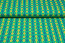 Baumwolljersey bedruckt diamonds grasgr&uuml;n