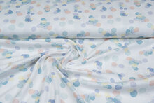 Baumwoll Musselin bedruckt colorful dots ecru