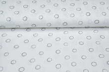 Baumwoll Musselin bedruckt circles off-white