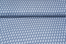 Katoenen mousseline bedrukt retro triangle denim