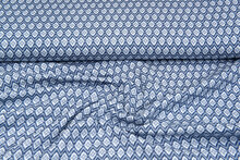 Katoenen mousseline bedrukt retro triangle denim