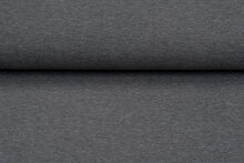 Ottoman Rib jersey donkergrijs melange
