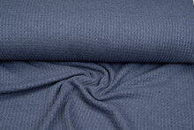 Gebreide wafel big knit blauw-grijs